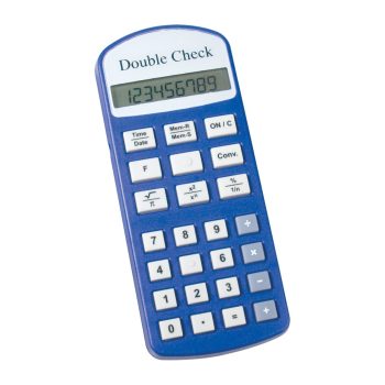 Double-Check commerciële rekenmachine Nederlands sprekend (zakformaat)