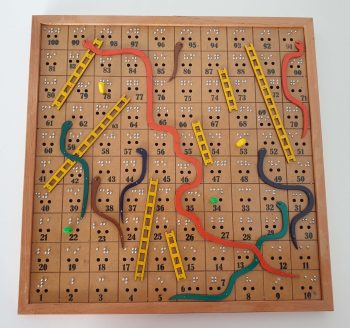 Slangen en ladders met braille