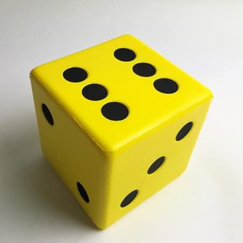 Grote dobbelsteen foam 14 cm