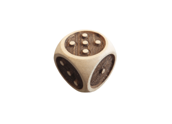 Tactiele houten dobbelstenen